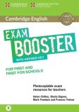 Exam Booster for First and First for Schools Teacher's Book with Answer Key with Audio Download with Photocopiable Exam Resources for Teachers