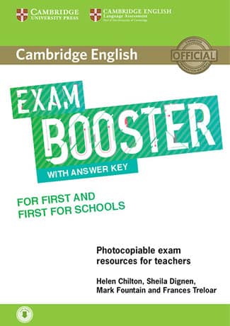 Exam Booster for First and First for Schools Teacher's Book with Answer Key with Audio Download with Photocopiable Exam Resources for Teachers - Cliquez sur l'image pour la fermer